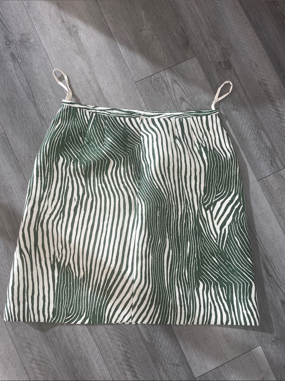 Preston & York Green and White Printed Mini Skirt